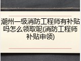 潮州一级消防工程师有补贴吗怎么领取呢(消防工程师补贴申领)