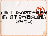 石嘴山一级消防安全管理员证在哪里报考(石嘴山消防证报考点)