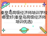 秦皇岛高级经济师培训学校哪里好(秦皇岛高级经济师培训优选)