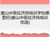 唐山中级经济师培训学校哪里好(唐山中级经济师培训优选)