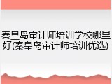 秦皇岛审计师培训学校哪里好(秦皇岛审计师培训优选)