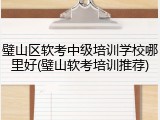 璧山区软考中级培训学校哪里好(璧山软考培训推荐)