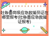 吐鲁番高级应急救援员证在哪里报考(吐鲁番应急救援证报考)