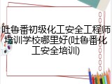 吐鲁番初级化工安全工程师培训学校哪里好(吐鲁番化工安全培训)