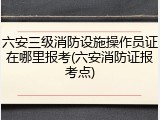 六安三级消防设施操作员证在哪里报考(六安消防证报考点)