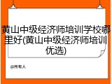 黄山中级经济师培训学校哪里好(黄山中级经济师培训优选)