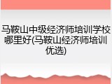 马鞍山中级经济师培训学校哪里好(马鞍山经济师培训优选)