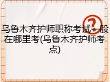 乌鲁木齐护师职称考试一般在哪里考(乌鲁木齐护师考点)
