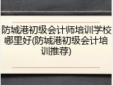 防城港初级会计师培训学校哪里好(防城港初级会计培训推荐)