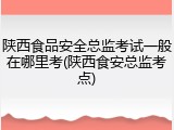 陕西食品安全总监考试一般在哪里考(陕西食安总监考点)