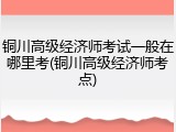 铜川高级经济师考试一般在哪里考(铜川高级经济师考点)