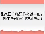 张家口护师职称考试一般在哪里考(张家口护师考点)