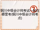 铜川中级会计师考试一般在哪里考(铜川中级会计师考点)