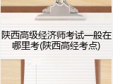 陕西高级经济师考试一般在哪里考(陕西高经考点)