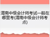 渭南中级会计师考试一般在哪里考(渭南中级会计师考点)