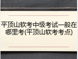 平顶山软考中级考试一般在哪里考(平顶山软考考点)