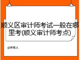 顺义区审计师考试一般在哪里考(顺义审计师考点)