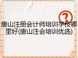 唐山注册会计师培训学校哪里好(唐山注会培训优选)