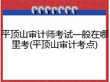 平顶山审计师考试一般在哪里考(平顶山审计考点)