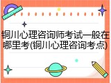 铜川心理咨询师考试一般在哪里考(铜川心理咨询考点)