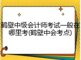 鹤壁中级会计师考试一般在哪里考(鹤壁中会考点)