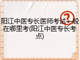 阳江中医专长医师考试一般在哪里考(阳江中医专长考点)