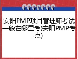安阳PMP项目管理师考试一般在哪里考(安阳PMP考点)