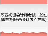 陕西初级会计师考试一般在哪里考(陕西会计考点在哪)