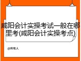 咸阳会计实操考试一般在哪里考(咸阳会计实操考点)