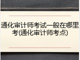通化审计师考试一般在哪里考(通化审计师考点)