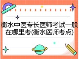 衡水中医专长医师考试一般在哪里考(衡水医师考点)