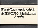 河南食品企业负责人考试一般在哪里考(河南食企负责人考点)