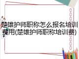 楚雄护师职称怎么报名培训费用(楚雄护师职称培训费)
