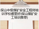 保山中级煤矿安全工程师培训学校哪里好(保山煤矿安工培训推荐)