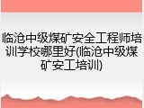 临沧中级煤矿安全工程师培训学校哪里好(临沧中级煤矿安工培训)