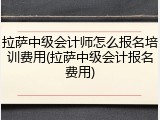 拉萨中级会计师怎么报名培训费用(拉萨中级会计报名费用)