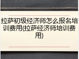 拉萨初级经济师怎么报名培训费用(拉萨经济师培训费用)