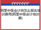 阿里中级会计师怎么报名培训费用(阿里中级会计培训费)