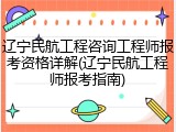 辽宁民航工程咨询工程师报考资格详解(辽宁民航工程师报考指南)