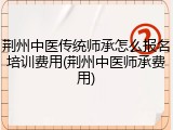 荆州中医传统师承怎么报名培训费用(荆州中医师承费用)