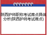 陕西护师职称考试难点具体分析(陕西护师考试难点)