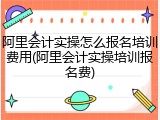 阿里会计实操怎么报名培训费用(阿里会计实操培训报名费)
