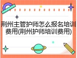 荆州主管护师怎么报名培训费用(荆州护师培训费用)