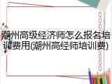 潮州高级经济师怎么报名培训费用(潮州高经师培训费)
