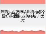 陕西执业药师培训机构哪个最好(陕西执业药师培训优选)