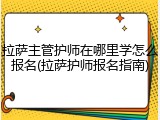 拉萨主管护师在哪里学怎么报名(拉萨护师报名指南)