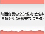 陕西食品安全总监考试难点具体分析(陕食安总监考难)