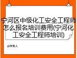 宁河区中级化工安全工程师怎么报名培训费用(宁河化工安全工程师培训)