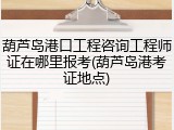 葫芦岛港口工程咨询工程师证在哪里报考(葫芦岛港考证地点)