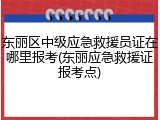 东丽区中级应急救援员证在哪里报考(东丽应急救援证报考点)